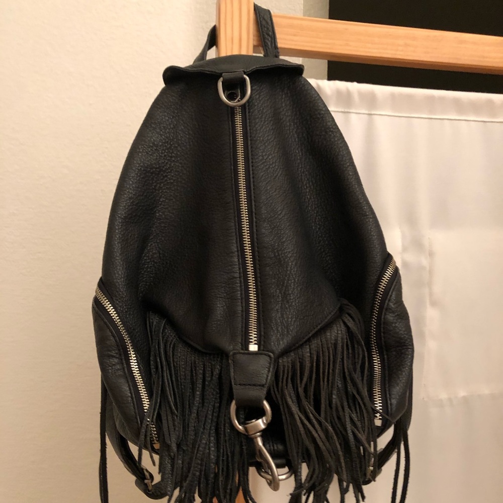 Rebecca Minkoff Julian Backpack Fringe in Black